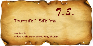 Thurzó Sára névjegykártya